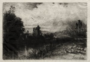 在测试中。 作者 弗朗西斯·西摩·哈登（Francis Seymour Haden）