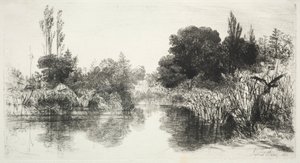 分享米尔池塘，1860年。 作者 弗朗西斯·西摩·哈登（Francis Seymour Haden）