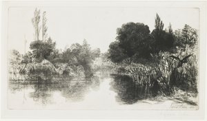 Shere Mill Pond（较大的板块），1860年 作者 弗朗西斯·西摩·哈登（Francis Seymour Haden）