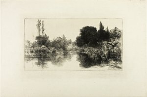 谢尔磨坊池塘，II 号（大板） 作者 弗朗西斯·西摩·哈登（Francis Seymour Haden）