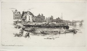 老切尔西惠斯勒故居 作者 弗朗西斯·西摩·哈登（Francis Seymour Haden）
