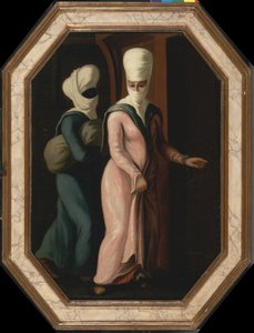 一位土耳其夫人和她的奴隶去洗澡，约1760年