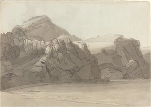 德文郡库姆马丁的岩石海岸（康贝马丁湾）。 作者 弗朗西斯·汤恩