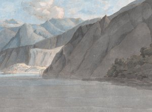 1781年8月27日，科莫湖和莱昂尼山的景色。
