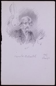 阿诺德·杜尔梅奇（Arnold Dolmetsch）的肖像 作者 弗朗西斯·威尔弗雷德·劳森