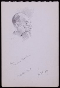 亚瑟·拉克姆（Arthur Rackham）的肖像 作者 弗朗西斯·威尔弗雷德·劳森