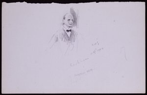 亚瑟·拉克姆（Arthur Rackham）的肖像 作者 弗朗西斯·威尔弗雷德·劳森