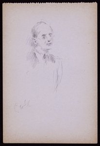 杰拉尔德·科布的画像，约1930年（纸上铅笔） 作者 弗朗西斯·威尔弗雷德·劳森