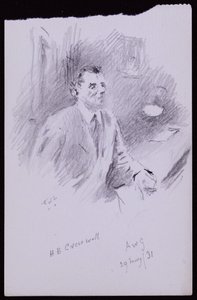 HB Cresswell的肖像 作者 弗朗西斯·威尔弗雷德·劳森