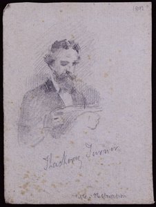 H Thackeray Turner的肖像，约1900年（纸上铅笔） 作者 弗朗西斯·威尔弗雷德·劳森