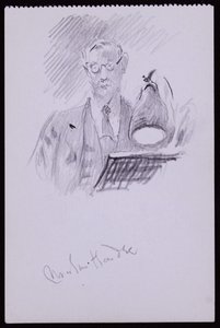 马丁·哈迪（Martin Hardie）肖像，约1931年（纸上铅笔） 作者 弗朗西斯·威尔弗雷德·劳森