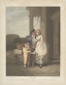 伦敦的呐喊：圆形和声音，五便士一磅，公爵樱桃，由Anthony Cardon（1772-1813）1795年刻 作者 弗朗西斯·惠特利之后