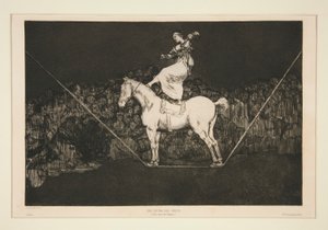 Disparate puntual》（《愚蠢的守时》），《谚语》系列无编号版画 作者 弗朗西斯科·德·戈雅