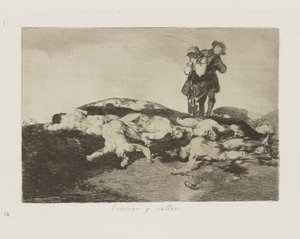 Enterrar y callar.(埋葬他们，保持安静》，选自《战争的灾难》系列，第 18 插图 作者 弗朗西斯科·德·戈雅
