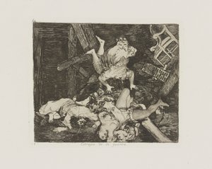 Estragos de la guerra.(战争的灾难》丛书中的第 30 插图 作者 弗朗西斯科·德·戈雅