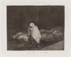 死亡之床》（Las camas de la muerte），选自《战争的灾难》（Los desastres de la guerra）第 62 版 作者 弗朗西斯科·德·戈雅