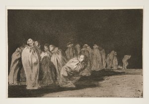 Los encasados (The Men in Sacks)，《谚语》系列中的第 8 插图 作者 弗朗西斯科·德·戈雅