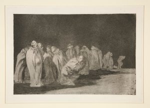Los ensacados (Men in Sacks)，《谚语》系列中的第 8 插图 作者 弗朗西斯科·德·戈雅