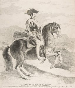 菲利普四世，1778年在委拉斯开兹之后骑马。 作者 弗朗西斯科·德·戈雅