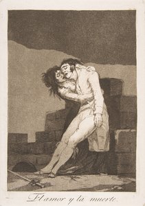 洛斯·卡普里科斯（Los Caprichos）的第10页：《爱与死》《爱与死》，1799年。 作者 弗朗西斯科·德·戈雅
