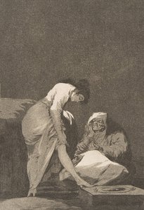 洛斯·卡普里科斯（Los Caprichos）的盘子17：很好地伸展扔得好，1797-98年。 作者 弗朗西斯科·德·戈雅