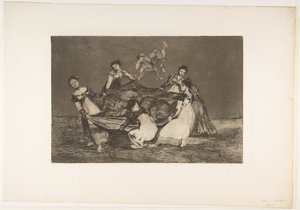 来自Disparates的板块1：女性愚蠢。 1816-23年于1864年出版。 作者 弗朗西斯科·德·戈雅