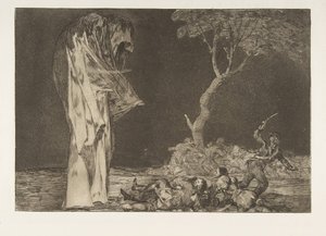 来自Disparates的板块2：《愚蠢的恐惧》，ca。 1816-23年于1864年出版。 作者 弗朗西斯科·德·戈雅