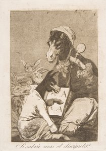 洛斯·卡普里科斯（Los Caprichos）的第37页：可能不会让学生了解更多SiSibrámas el discipulo，1799年。