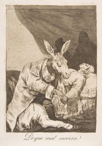 洛斯·卡普里科斯（Los Caprichos）的第40板：1799年，德奎尔·莫里拉（De que mal morira）将病逝。 作者 弗朗西斯科·德·戈雅