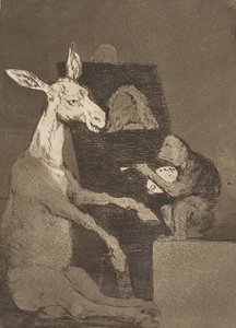 洛斯·卡普里科斯（Los Caprichos）的第41页：1799年《 Ni mas ni menos》。 作者 弗朗西斯科·德·戈雅