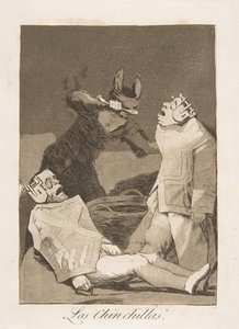 洛斯·卡普里科斯（Los Caprichos）的盘子50：龙猫（Chinchillas）洛斯·龙基拉斯（Los Chinchillas），1799年。 作者 弗朗西斯科·德·戈雅