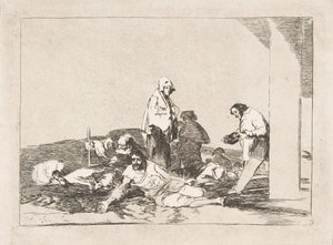 《战争灾难》中的第58页《德拉瓜拉的损失》：1811-12年，哭泣没有用。 作者 弗朗西斯科·德·戈雅