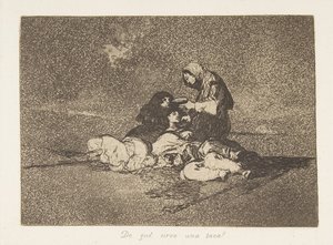 《战争的灾难》第59页，《德拉瓜拉的命运》，1811年12月，1863年出版。 作者 弗朗西斯科·德·戈雅