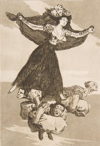 洛斯·卡普里科斯（Los Caprichos）的61号盘子：他们飞过了Volaverunt。，1799年。 作者 弗朗西斯科·德·戈雅