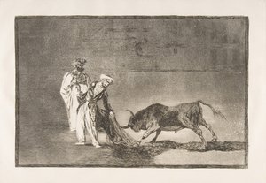 《牛头人》（The Tauromaquia）中的第6盘：高沼地在1816年称为“ bul ...”的圆环中发挥了不同的作用。 作者 弗朗西斯科·德·戈雅