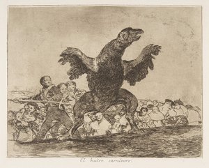 1814-15年后于1863年出版的《战争的灾难》中的第76页，《德拉瓜拉的损失》。 作者 弗朗西斯科·德·戈雅