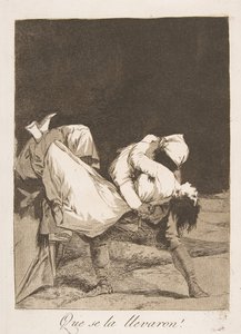 Los Caprichos的盘子8：他们把她带走了！谁把它拿走了！，1799年。 作者 弗朗西斯科·德·戈雅