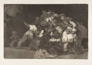 来自Disparates的板块9：一般愚蠢， 1816-23年于1864年出版。 作者 弗朗西斯科·德·戈雅