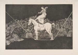 来自Disparates的板块B：守时的愚蠢行为，约。 1816-23年于1877年之前出版。 作者 弗朗西斯科·德·戈雅
