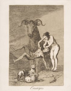洛斯·卡普里科斯（Los Caprichos）的第60张专辑：Trials Ensayos，1799年。 作者 弗朗西斯科·德·戈雅