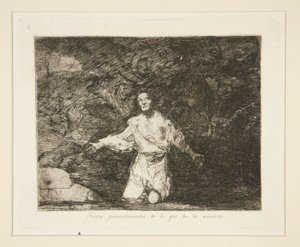 Tristes presentimientos de lo que ha de acontecer (Sad Forebodings of What is going to Happen), pl. 1 from Los desastres de la guerra (The Disasters of War) 作者 弗朗西斯科·德·戈雅