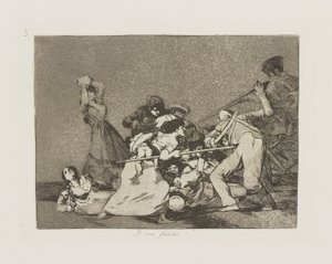 Y son fieras.(他们就像野兽），选自《战争的灾难》丛书第 5 册 作者 弗朗西斯科·德·戈雅