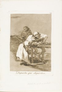 快，他们醒了，来自 Los Caprichos 的第 78 盘 作者 弗朗西斯科·何塞·德·戈雅 y Lucientes