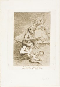 虔诚的职业，来自 Los Caprichos 的第 70 版 作者 弗朗西斯科·何塞·德·戈雅 y Lucientes