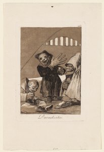 Duendecitos，盘子来自“ Los Caprichos”，1799年 作者 弗朗西斯科·德·戈雅
