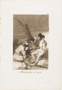 准备就绪的小伙子们，第 11 版来自 Los Caprichos 作者 弗朗西斯科·何塞·德·戈雅 y Lucientes