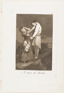 外出觅牙》，《Los Caprichos》第 12 版 作者 弗朗西斯科·何塞·德·戈雅 y Lucientes