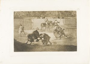 佩佩-伊洛（Pepe Illo）的 "recorte "传球，《斗牛艺术》图版 29 作者 弗朗西斯科·何塞·德·戈雅 y Lucientes