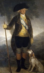 西班牙国王查理四世（1749-1819）的肖像，18世纪末，弗朗西斯科-戈雅，布面油画，209x126厘米 作者 弗朗西斯科·何塞·德·戈雅 y Lucientes