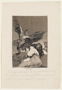 Soplones，“ Los Caprichos”的盘子，1799年 作者 弗朗西斯科·德·戈雅
